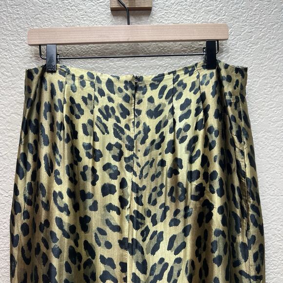 Russell Scott Women’s Sz 12 Animal Print Stretch Knee Length Leopard Skirt - Picture 7 of 10